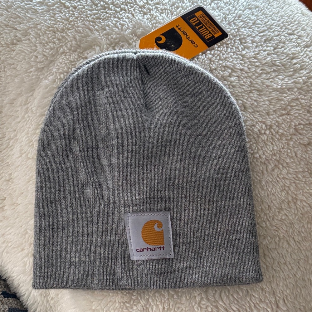 🆕 Men’s Carhartt Heather Grey Knit Beanie, one size (smaller)